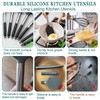 Silicone Cooking Utensil Set,Umite Chef Kitchen Utensils 15pcs Set Non-stick
