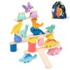 Shinse Dinosaur, Building Blocks, Balance Game, Stacking Toy, Enjoyable, Wood,