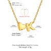 Supcare K Necklace Gold Initial Pendant Alphabet Necklace Stainless Steel