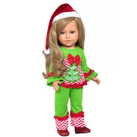 MBD 18 Inch Doll Outfit- Oh Christmas Tree Set With Shoes For 18 Inch Dolls