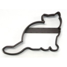 CAT SITTING SIDEWAYS OUTLINE LONG TAIL KITTY FELINE COOKIE CUTTER MADE IN USA PR4270