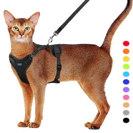 Supet Cat Harness and Leash Set for Small to Large Cats Adjustable Cat Vest Harness with Reflective Trim Universal Cat Leash and Harness for Cats/Puppies