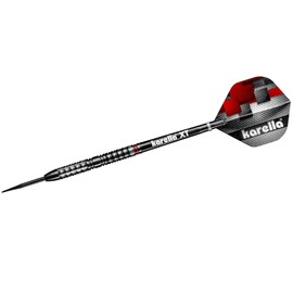 Karella SuperDrive 90% Tungsten Steel Darts, 22 g, for Classic Dartboard, 3 Darts with Metal Tip, Dartboard, Tungsten, Professional Type with Flight and Shaft