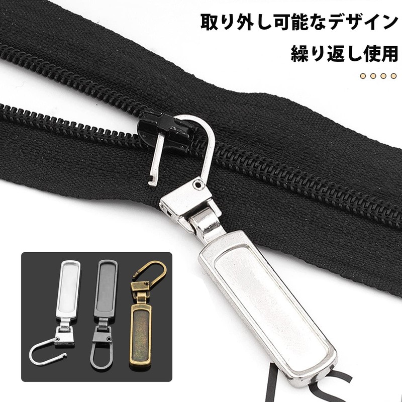 Zipper Pulls Replacement 4pcs DY.2ten Metal Easy to Install Bag