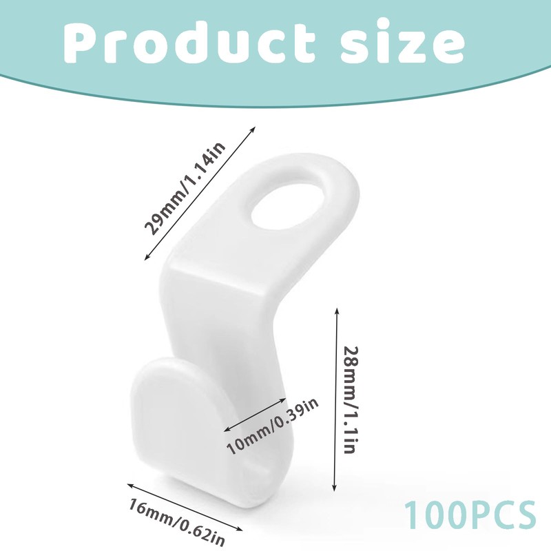 100PCS Hanger Hooks, Clothes Hangers Space Savers, Space Saving Hangers
