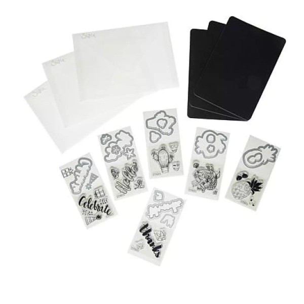 Sizzix Summer Stamps and Framelits Collection 663524 New