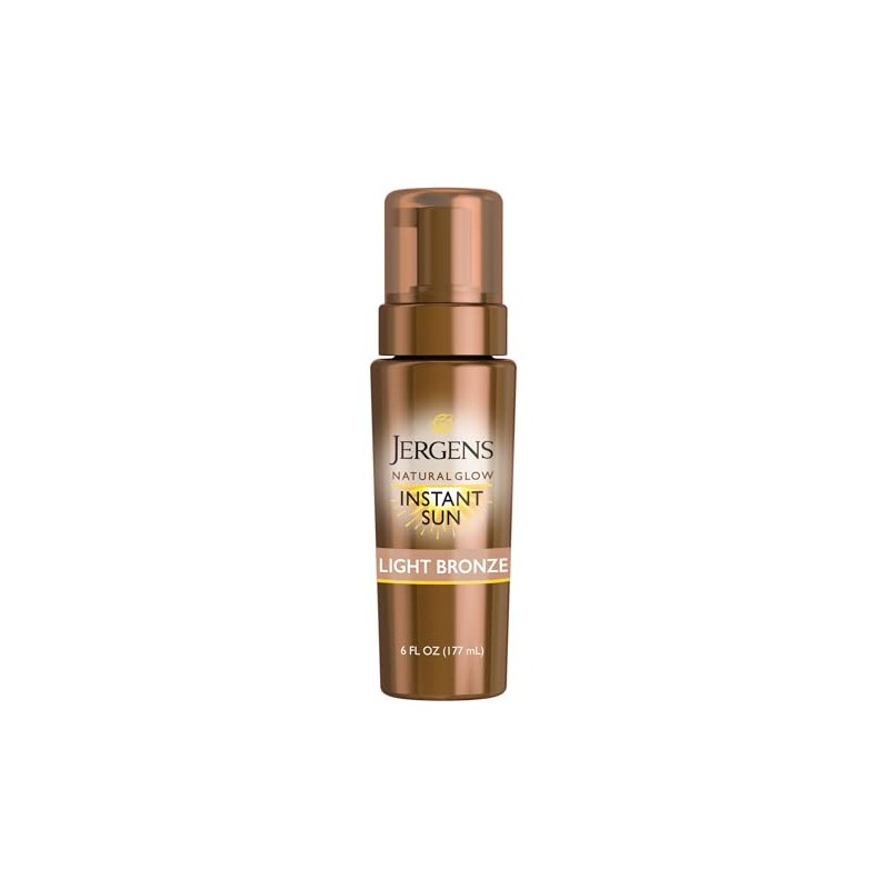 Jergens - Espuma bronceadora natural Glow Instant Sun sin sol,