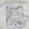 Pure white snow white glitter dangle parts handmade nail tip❄