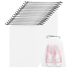 15 Pcs Drawstring Storage Bags Reusable Travel Clothes Bag Luggage Waterproof Organiser Pouches Travel Accessories for Shoe Clothes Cosmetics (30 x 40cm/11.81 x 15.75 in)