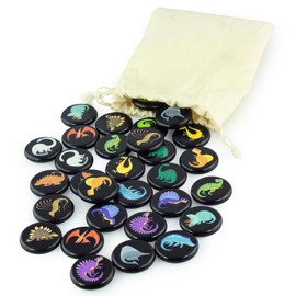 Ulanik Dinosaurs Matching Memory Game for Toddlers Age 3 + Year Old Preschool Wooden Board Games for Kids 4-8 Learning & Education Toys — 30 Chips, 1.57 in