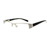 JuicyOrange Magnified Reading Glasses Rectangular Half Rim Spring Hinge Frame