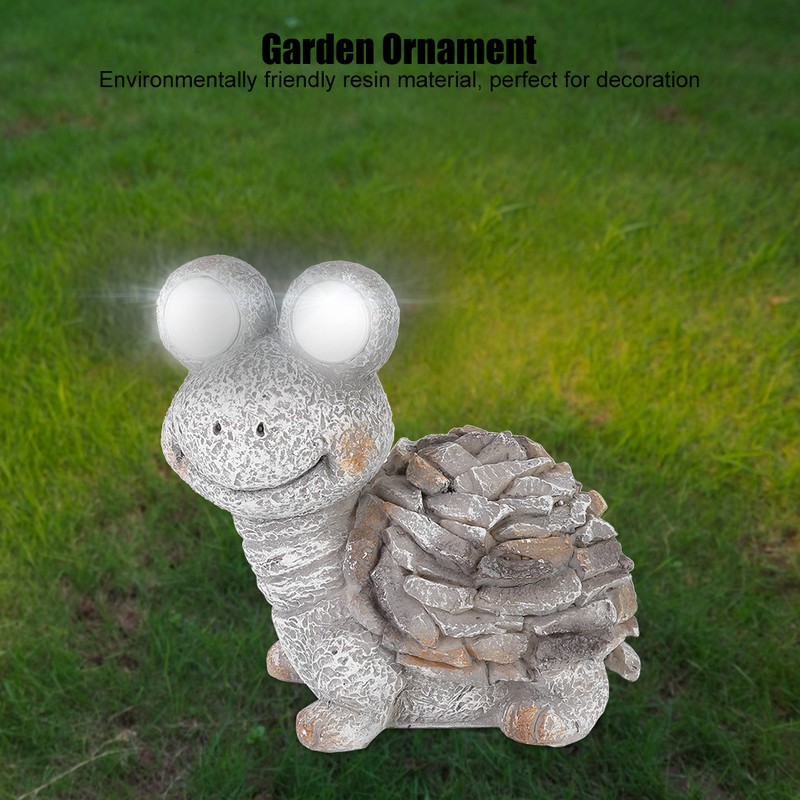 Outdoor Solar Powered Figurine Decorative Light Resin Tortoise Ornament for