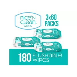 Wet Wipes Adult Flushable Personal Cleansing Toilet Wipes - Plant Aloe Vitamin E