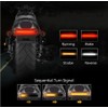 TooToo Motorcycle Tail Light Strip Aluminum Triple LED Sequential Turn