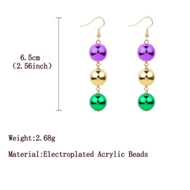 Neon Earrings Women, Ball Shape Earrings, Neon Hoop Earrings, Retro Earrings, Vintage Earrings, Colourful Earrings, Jewellery Hanging Earrings for Women and Girls, Carnival Party Accessories, Alloy