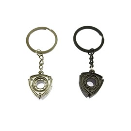Olive-G 2 Colors Rotary Engine Keychain Keychain Set Silver