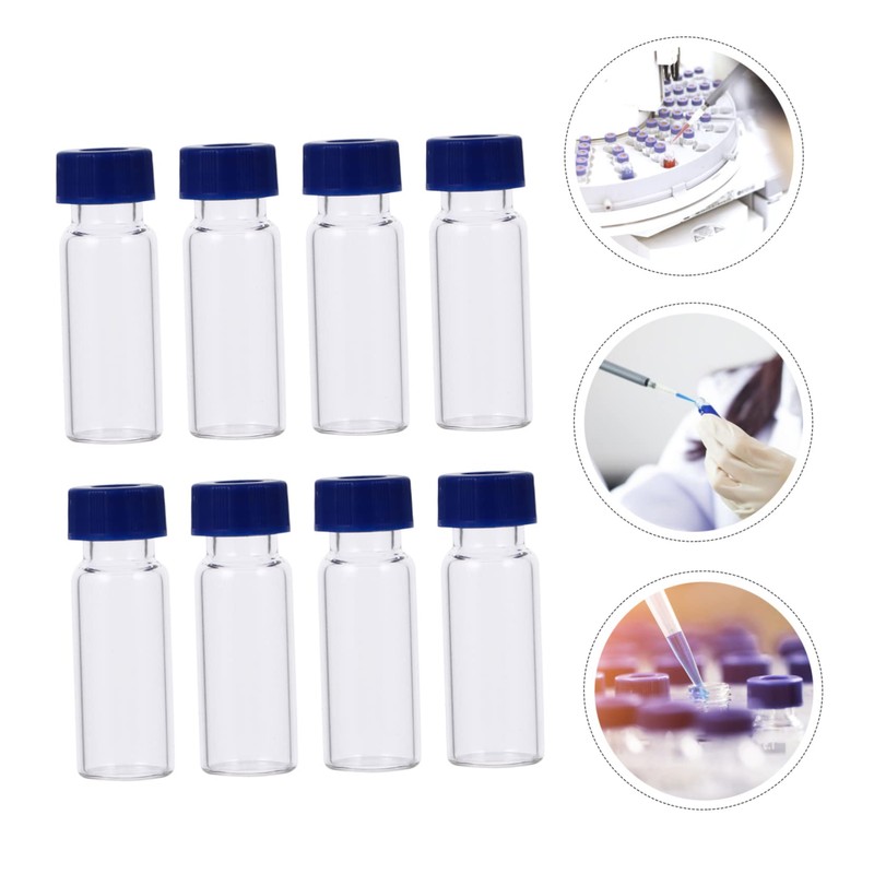 Ciieeo 100Pcs Sample Vials with Transparent Chromatography Bottles for Lab