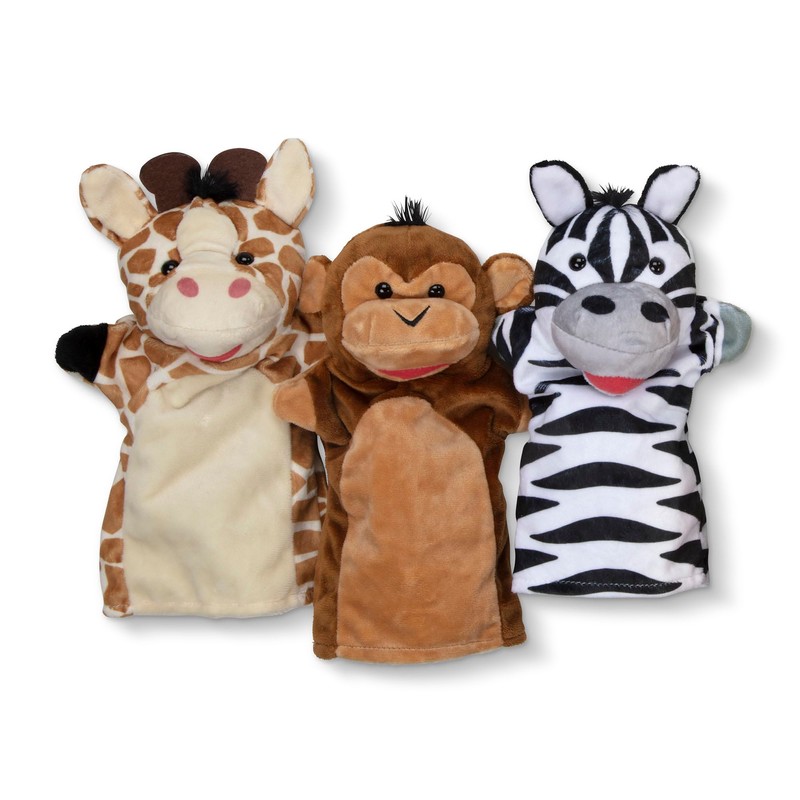 Melissa & Doug Safari Buddies Hand Puppets, Set of 6
