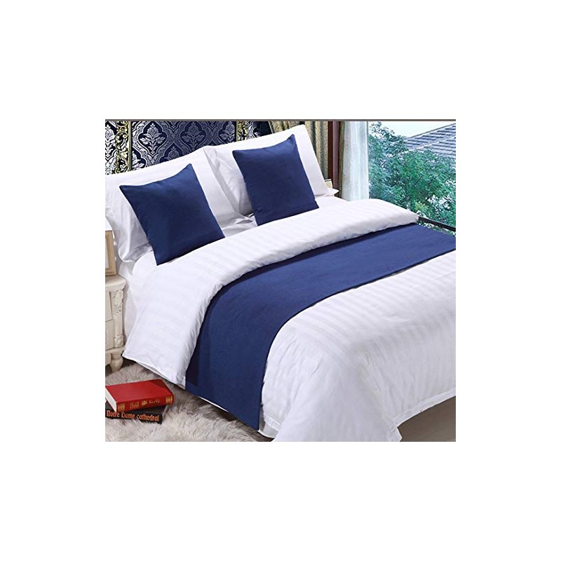Mengersi Solid Bed Runner Scarf Protector Slipcover Bed Decorative Scarf
