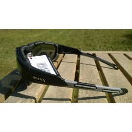 Maxx HD Motorcycle sunglasses Black smoke lens foam 2.0 padding ATV A1