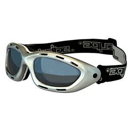 Jettribe Classic Silver Floating Frame Goggles | Smoke Tint Vented Lens PWC Jetski Racing