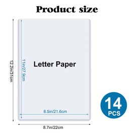8.5" x 11" Hard Plastic Sheet Protectors, Rigid Print Protectors, Clear Waterproof Protectors, Paper Sleeves Photo Plastic Sleeves Hard Plastic Document Holder, Birth Certificate Protector (14 Pack)