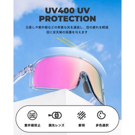 ROCKBROS Dimmable Sunglasses, Sports Sunglasses, Sunglasses, Sports Sunglasses, UV 400, UV Protection, Discoloration Sunglasses, Ultra Lightweight, High Toughness, Shockproof, For Road Biking,