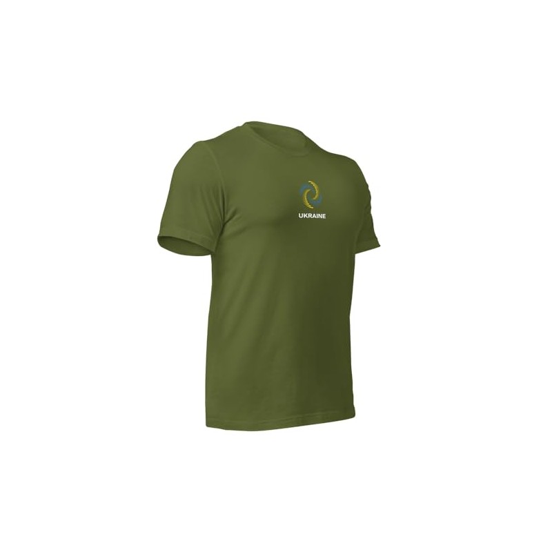 Small Inscription Ukraine - Ukraine Flag Spiral Effect Unisex T-Shirt
