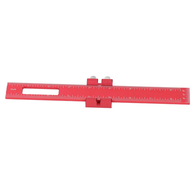 8in Woodworking Marking Ruler Multifunctional Aluminum Alloy Portable Woodworking Scribing