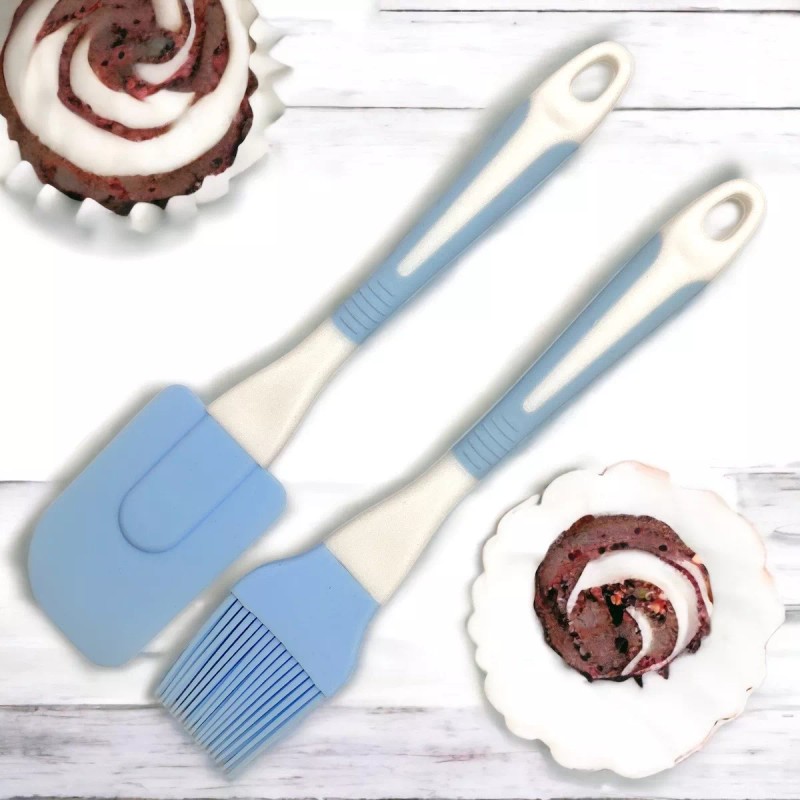 A4f Solutions Espatula Miserable + Brocha Silicon Cocina Reposteria Pastel