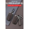 Ysbxitu 3 Buttons Zinc Alloy and Leather Smart Key Fob