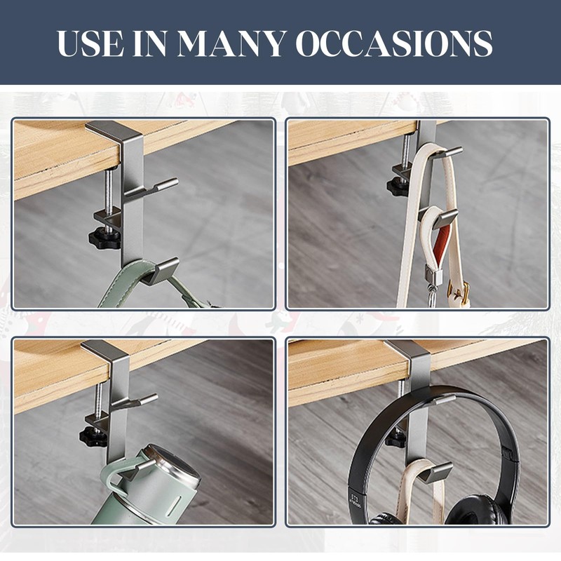 4PCS Fireplace Hanger for Garland for Mantle, 2 in 1