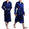 Nuofengkudu Unisex Bathrobe Satin Long Kimono Dressing Gown Lightweight Sauna