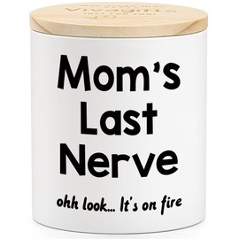 10oz Mom Candle Gifts Mothers Day Birthday Mom Gifts for from Daughter Son, Best Mom Ever Gifts, Funny Mom Mother Mama Step Mom Bonus Mom Mother in Law Gifts, Mom's Last Nerve Lavender Scented Candle