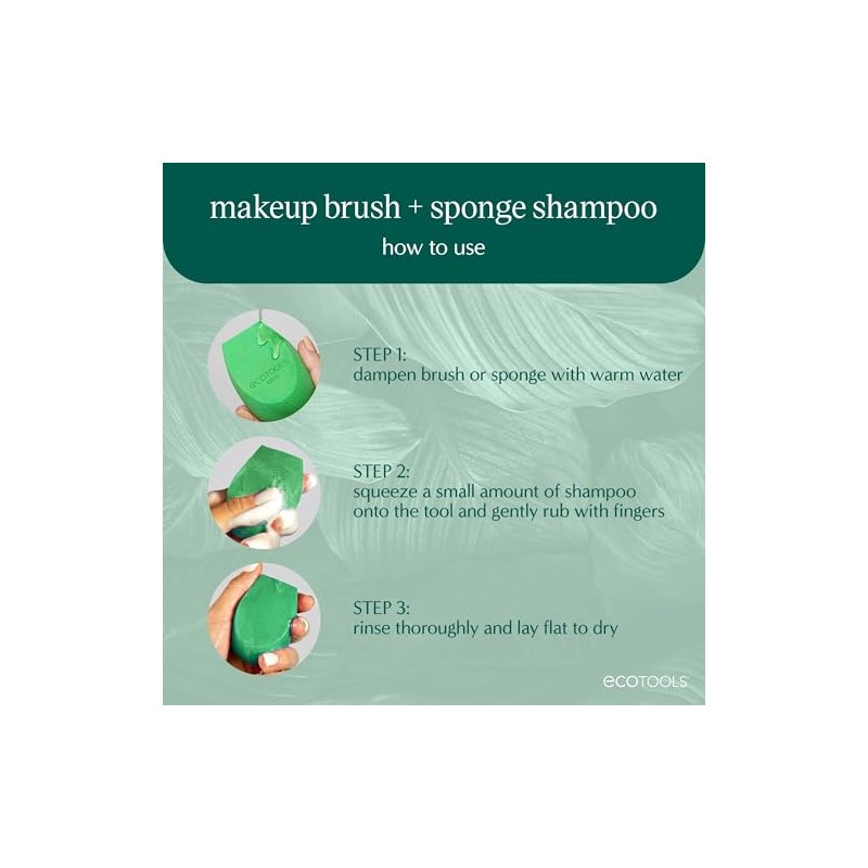 EcoTools - Shampoo Limpiador para Brochas y Esponjas de Maquillaje,