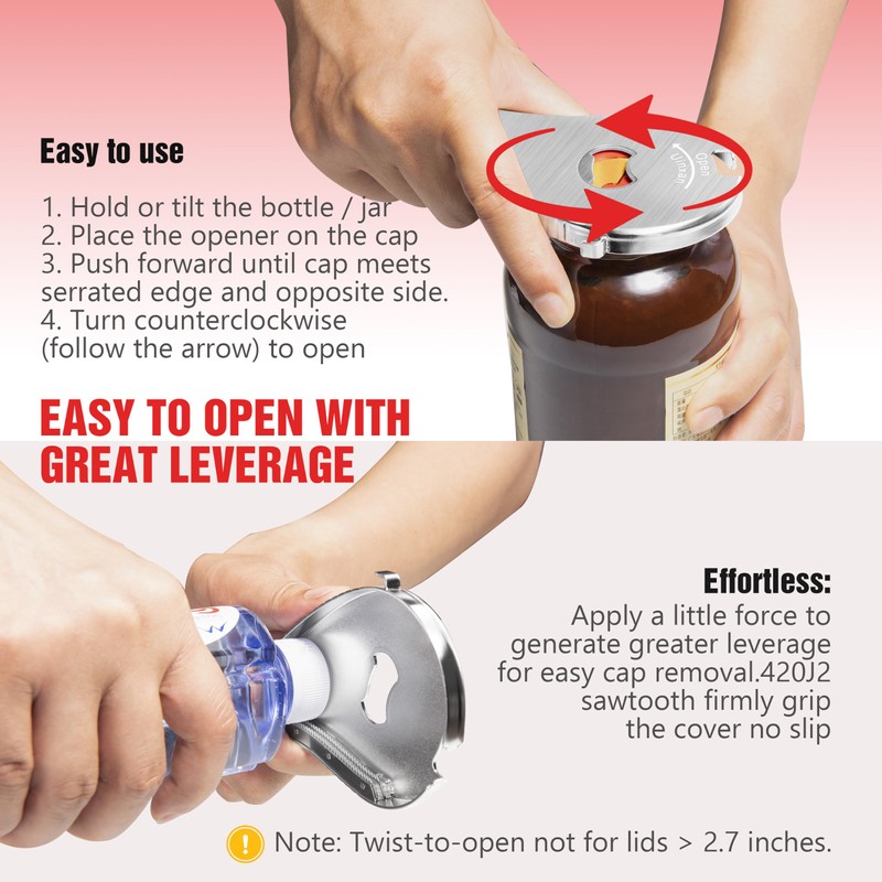Multifunction Bottle Opener-Ideal for Weak Hands & Seniors Arthritis