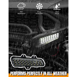 HAKA TOUGH LED Front Bumper Lights for Polaris Ranger XD 1500 Accessories 2024 2025+, Front Brushguard Auxiliary Lights Accent Light for Polaris Ranger 1500 XD, Replace# 2889767