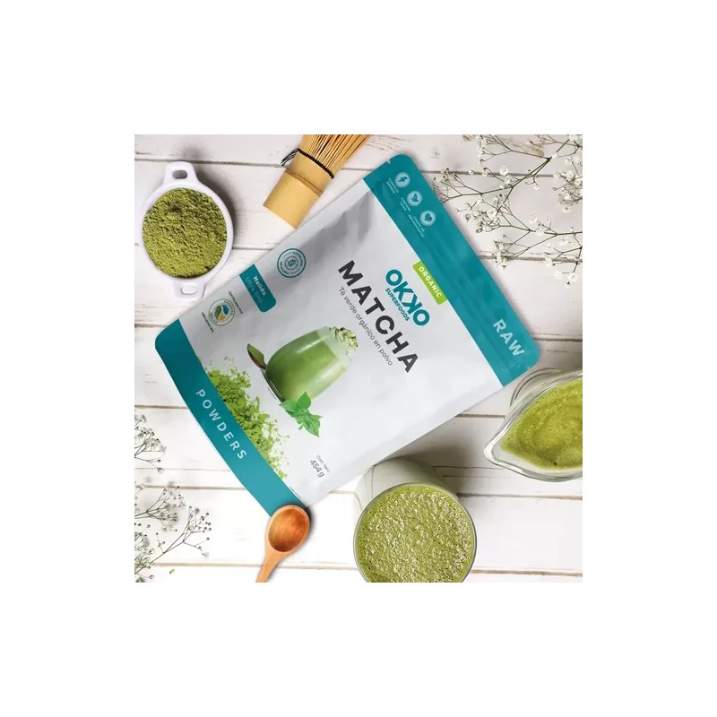 Matcha Té Verde Orgánico En Polvo 454g Okko Superfoods