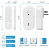 SURNICE Remote Control Outlet Plug with 15A/1800W, 130 Ft RF