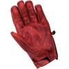 BOSMOTO Sporty motorcycle leather gloves, chopper leather gloves, red (L)
