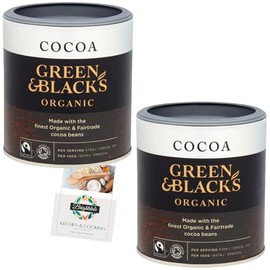 Cocoa Powder Bundle Green & Blacks Organic Cocoa Powder 125g 2 Pack + Brightdale Kitchen Booklet