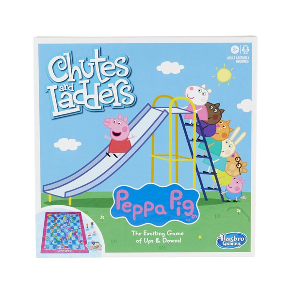 Hasbro Gaming Chutes and Ladders: Peppa Pig Edition Board Game for Kids Ages 3 and Up, for 2-4 Players