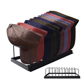 MAYtobe Hat Organizer for Baseball Caps, Hat Display, Metals Hat Rack, Matte texture, Ideal Gifts, Black