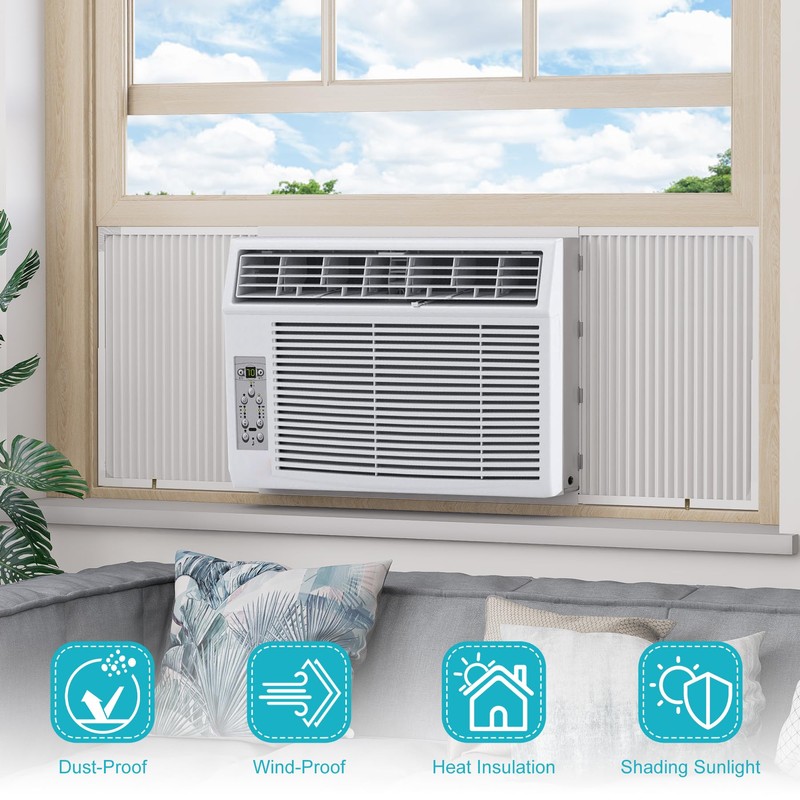 Chiligent Window AC Side Panel with Frame, Adjustable Air Conditioner