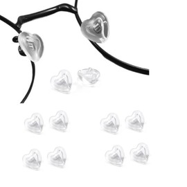 Eyeglass Air Cushion Nose Pads，5 Pairs Heart Shape Screw-in Nosepads，Soft Silicone Eyewear Nose Piece for Glasses Eyeglasses