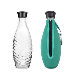 XFSRG Wasserflaschentasche mit Griff, Isolierte Wasserflasche, Neopren, lang anhaltende Isolierung, für Aktivitäten im Freien und den täglichen Gebrauch, grün, taschenaufhänger