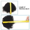 Dsoar 16 inch Kinky Curly With 18 Clips 8A Remi