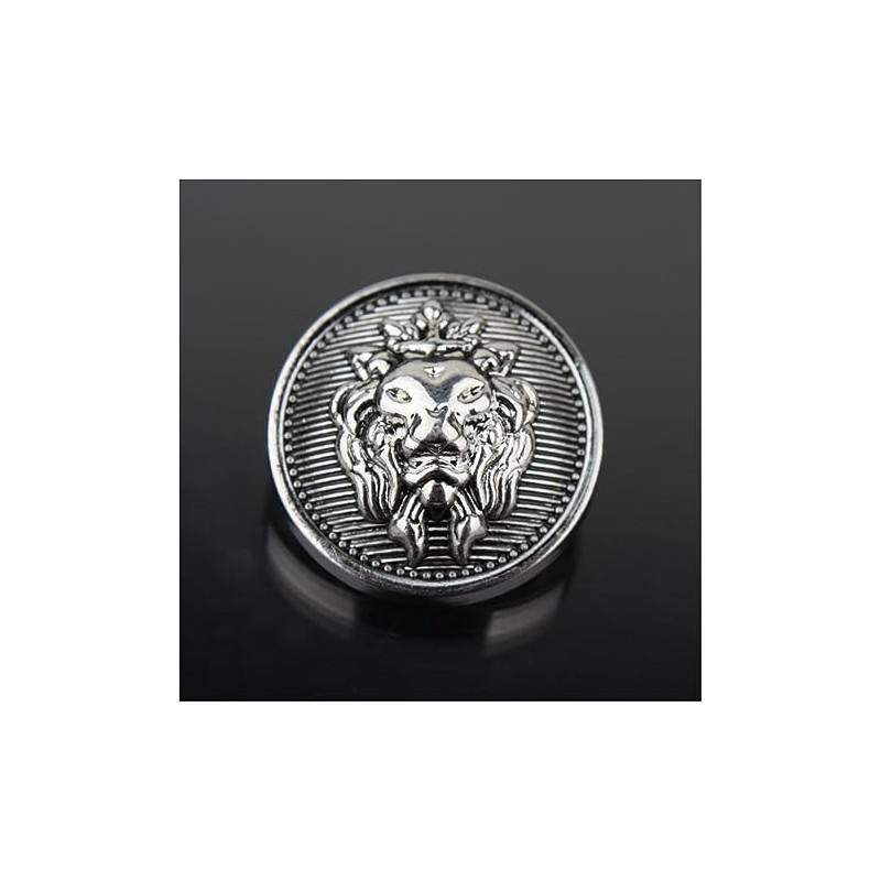 Botones de metal antiguo, forma redonda, 5 piezas, mini accesorios