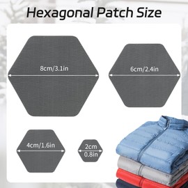 J.CARP 8PCS Nylon Repair Patches, Self Adhesive & Waterproof Patches, Nylon Repair Patches for Down Jacket, Clothing, Holes, Umbrella, Etc(Grey)