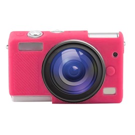 PULUZ Digital Camera Case for Canon EOS M200 Slim Durable Lightweight Rubber Soft Silicone Camera Protective Cover (Red)